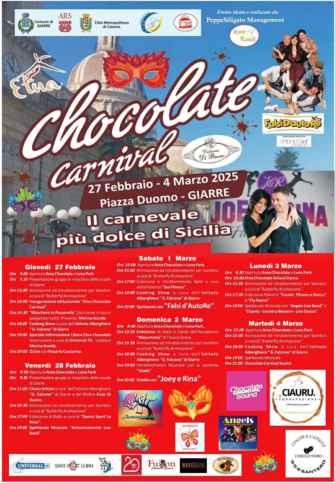 Carnevale di Giarre 2025 | Festa del Cioccolato | PROGRAMMA